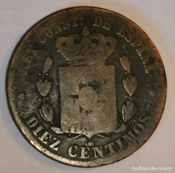 Monedas de Espa&ntilde;a: MONEDA DE 10 CENTIMOS ALFONSO XII-1879 - Foto 2