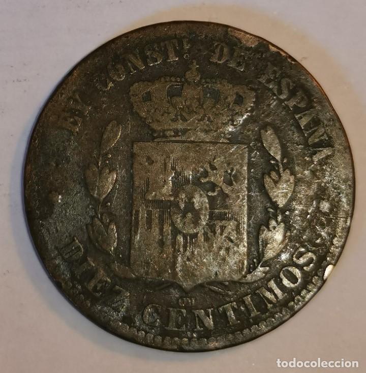 Monedas de Espa&ntilde;a: MONEDA DE 10 CENTIMOS ALFONSO XII-1878 - Foto 2
