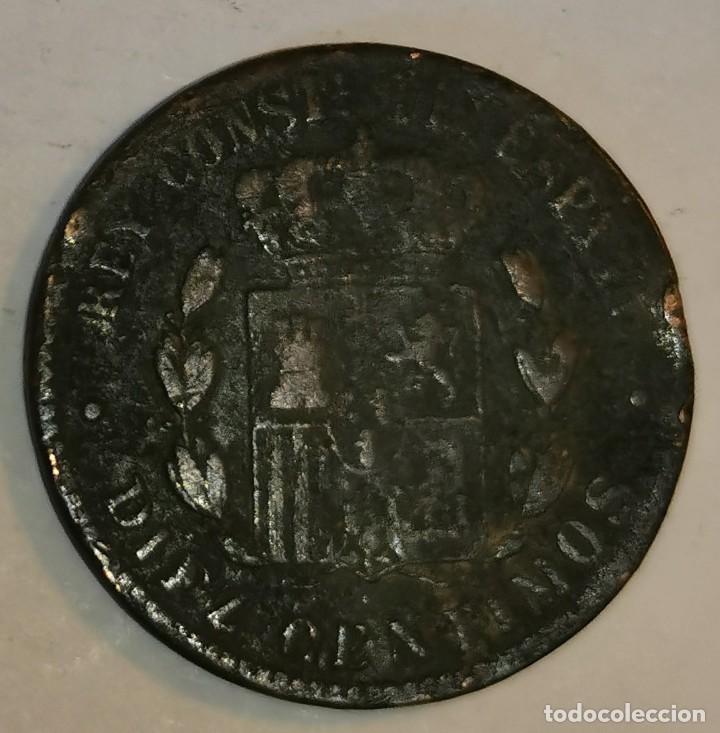 Monedas de Espa&ntilde;a: MONEDA DE 10 CENTIMOS ALFONSO XII-1879 - Foto 2