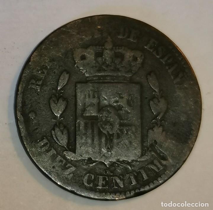 Monedas de Espa&ntilde;a: MONEDA DE 10 CENTIMOS ALFONSO XII-1878 - Foto 2