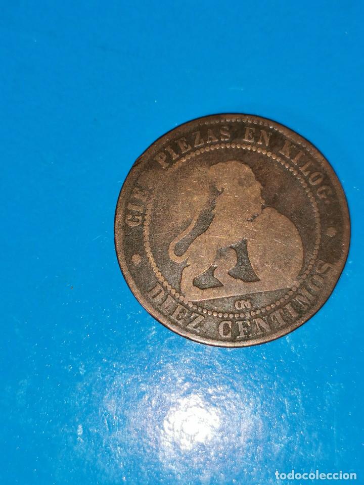 Monedas de Espa&ntilde;a: MONEDA DE 10 CENTIMOS GOBIERNO PROVISIONAL 1870 - Foto 2