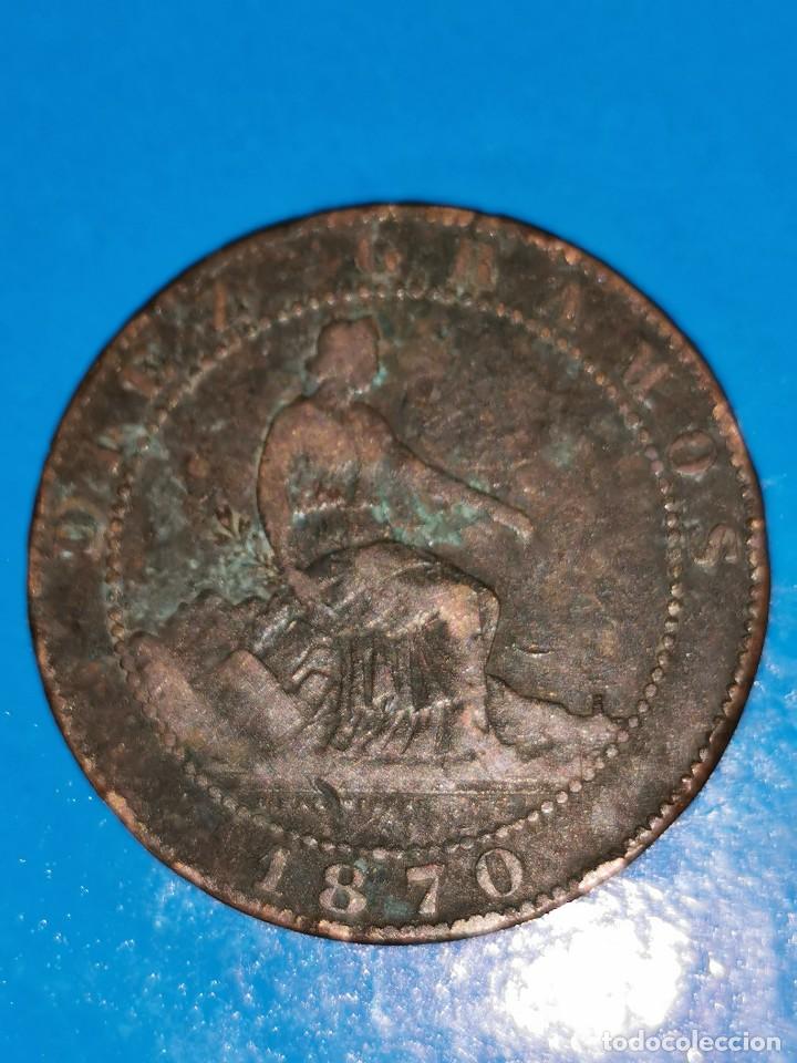 Monedas de Espa&ntilde;a: MONEDA DE 10 CENTIMOS GOBIERNO PROVISIONAL 1870 - Foto 1