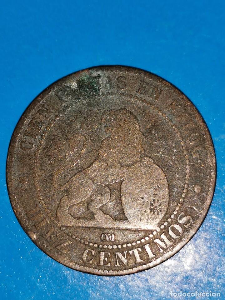 Monedas de Espa&ntilde;a: MONEDA DE 10 CENTIMOS GOBIERNO PROVISIONAL 1870 - Foto 2