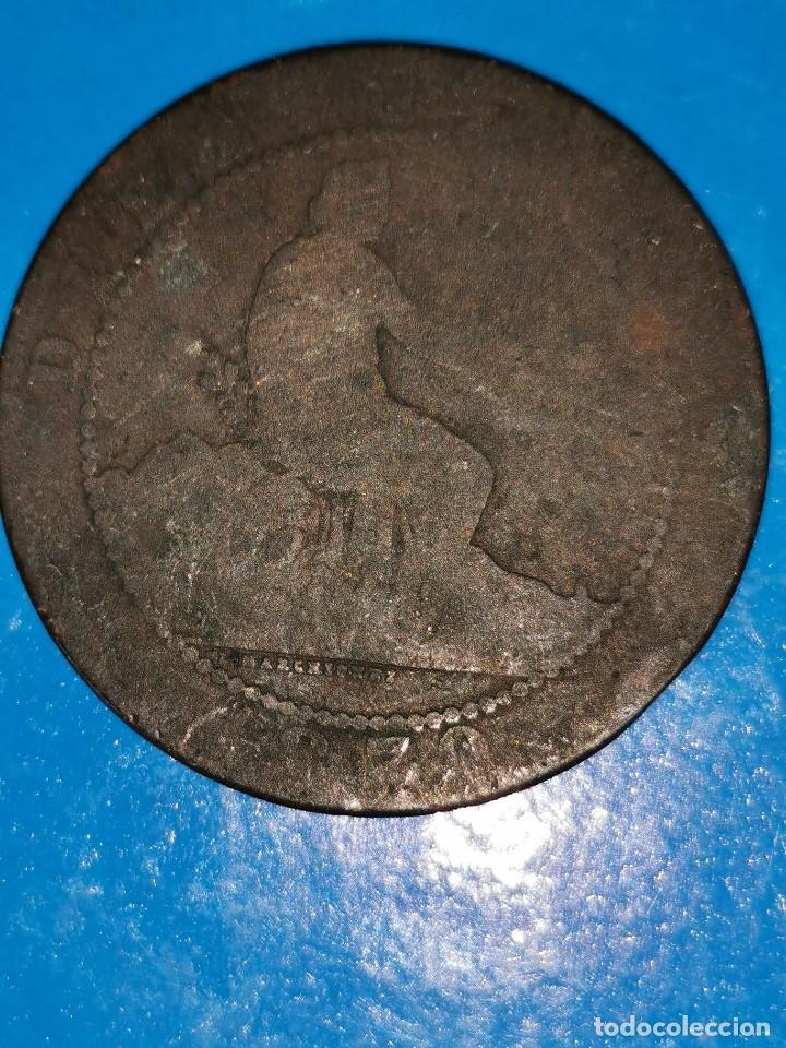 Monedas de Espa&ntilde;a: MONEDA DE 10 CENTIMOS GOBIERNO PROVISIONAL 1870 - Foto 2