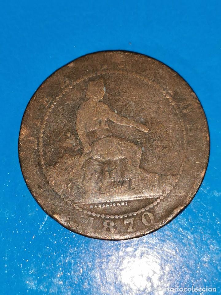 Monedas de Espa&ntilde;a: MONEDA DE 10 CENTIMOS GOBIERNO PROVISIONAL 1870 - Foto 1