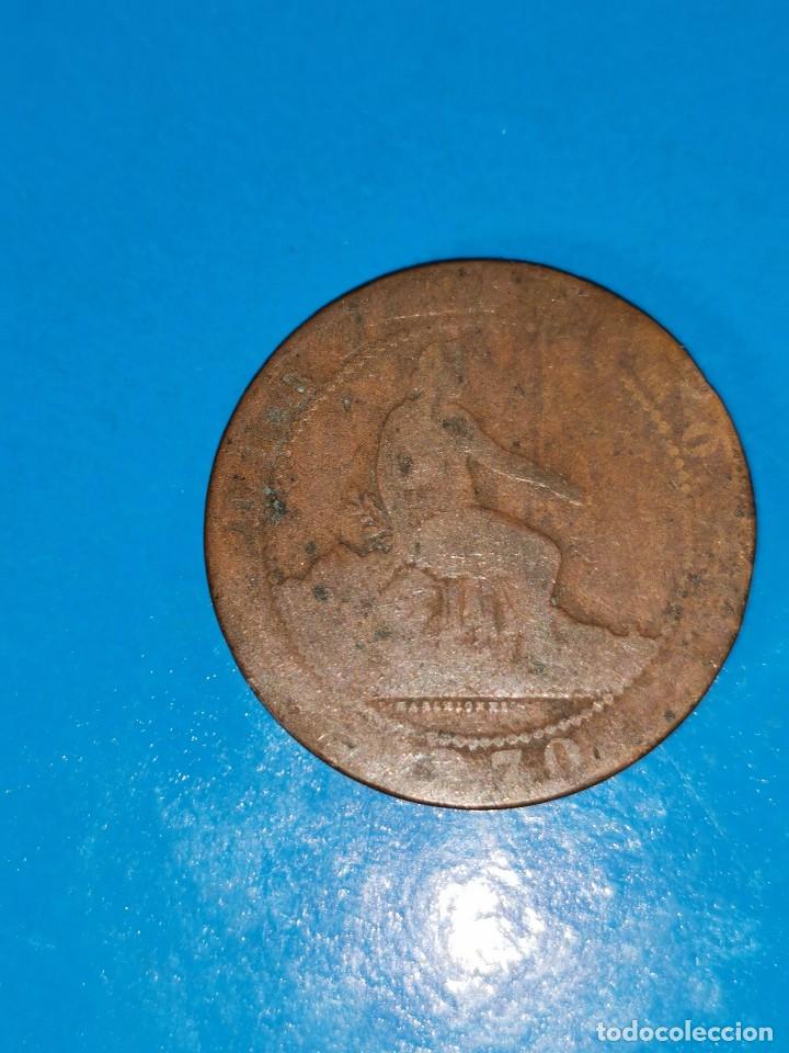 Monedas de Espa&ntilde;a: MONEDA DE 10 CENTIMOS GOBIERNO PROVISIONAL 1870 - Foto 2