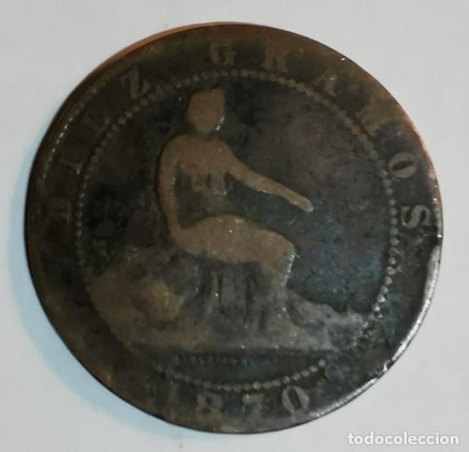 Monedas de Espa&ntilde;a: MONEDA DE 10 CENTIMOS GOBIERNO PROVISIONAL 1870 - Foto 1