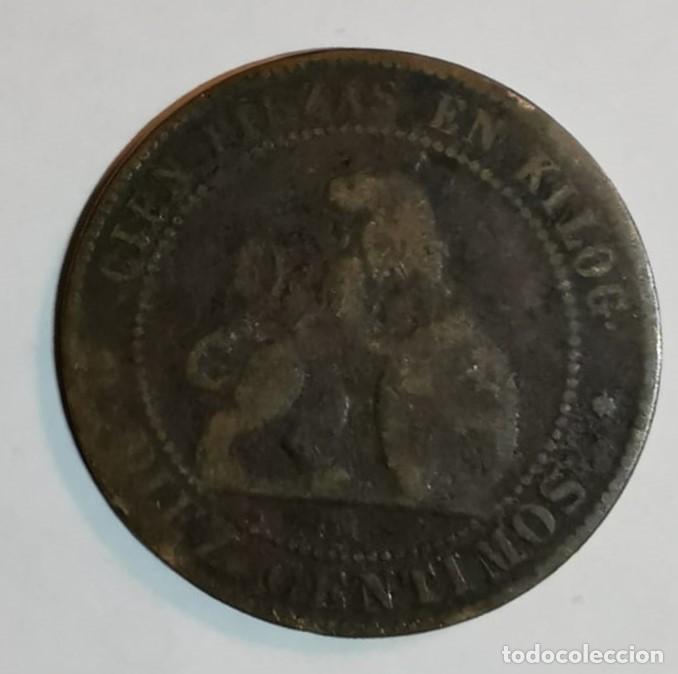 Monedas de Espa&ntilde;a: MONEDA DE 10 CENTIMOS GOBIERNO PROVISIONAL 1870 - Foto 2