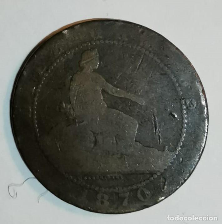 Monedas de Espa&ntilde;a: MONEDA DE 10 CENTIMOS GOBIERNO PROVISIONAL 1870 - Foto 1