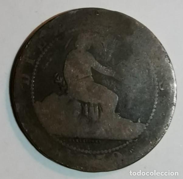 Monedas de Espa&ntilde;a: MONEDA DE 10 CENTIMOS GOBIERNO PROVISIONAL 1870 - Foto 1