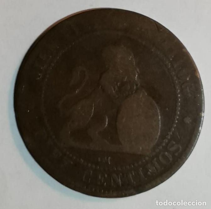 Monedas de Espa&ntilde;a: MONEDA DE 10 CENTIMOS GOBIERNO PROVISIONAL 1870 - Foto 2