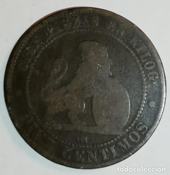 Monedas de Espa&ntilde;a: MONEDA DE 10 CENTIMOS GOBIERNO PROVISIONAL 1870 - Foto 2
