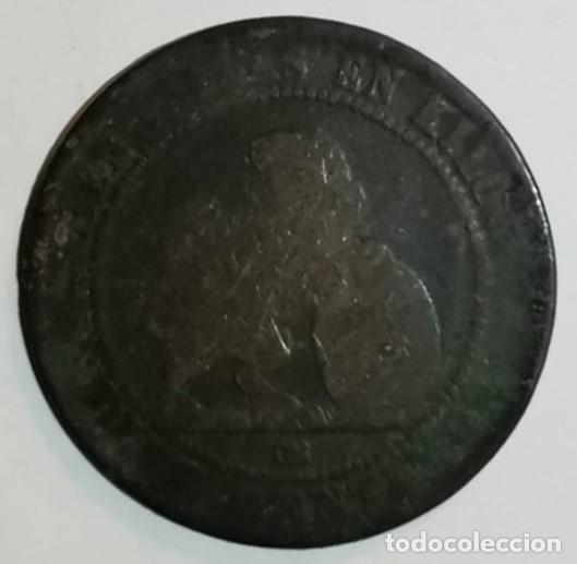 Monedas de Espa&ntilde;a: MONEDA DE 10 CENTIMOS GOBIERNO PROVISIONAL 1870 - Foto 2
