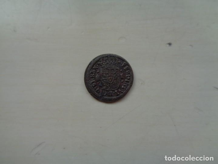 Monedas de Espa&ntilde;a: FERNANDO VI 1 MARAVEDI EN COBRE 1747 - Foto 3