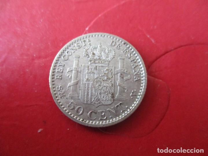 Monedas de Espa&ntilde;a: Alfonso XII. 50 centimos.de plata 1904 *4 - Foto 2