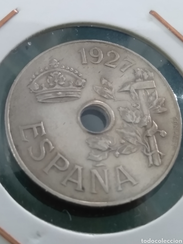 Monedas de Espa&ntilde;a: 1927, Alfonso XIII. 25 cent. MBC - Foto 2