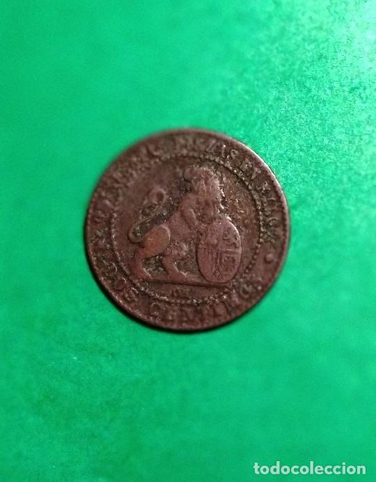 Monedas de Espa&ntilde;a: Moneda de 2 c&eacute;ntimos, 2 gramos de 1870 - Gobierno Provisional - Foto 2