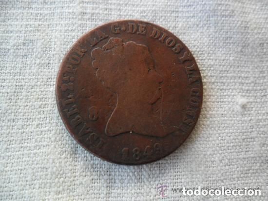 Monedas de Espa&ntilde;a: MONEDA DE ISABEL II DE 8 MARAVEDIES 1849 - Foto 2