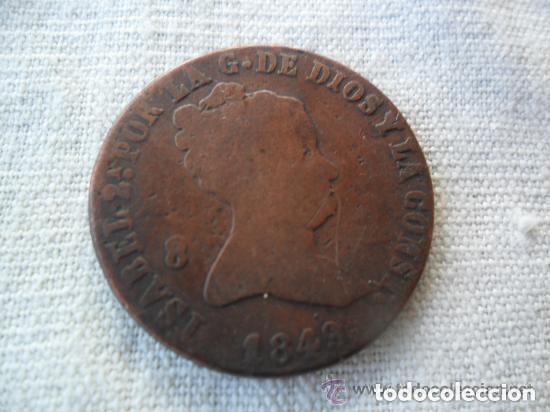 Monedas de Espa&ntilde;a: MONEDA DE ISABEL II DE 8 MARAVEDIES 1849 - Foto 3
