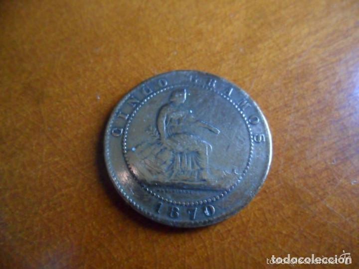 Monedas de Espa&ntilde;a: MONEDA EN COBRE 5 C&Eacute;NTIMOS 1870 - Foto 1