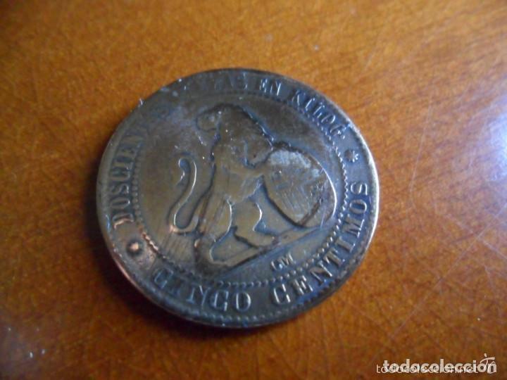Monedas de Espa&ntilde;a: MONEDA EN COBRE 5 C&Eacute;NTIMOS 1870 - Foto 3