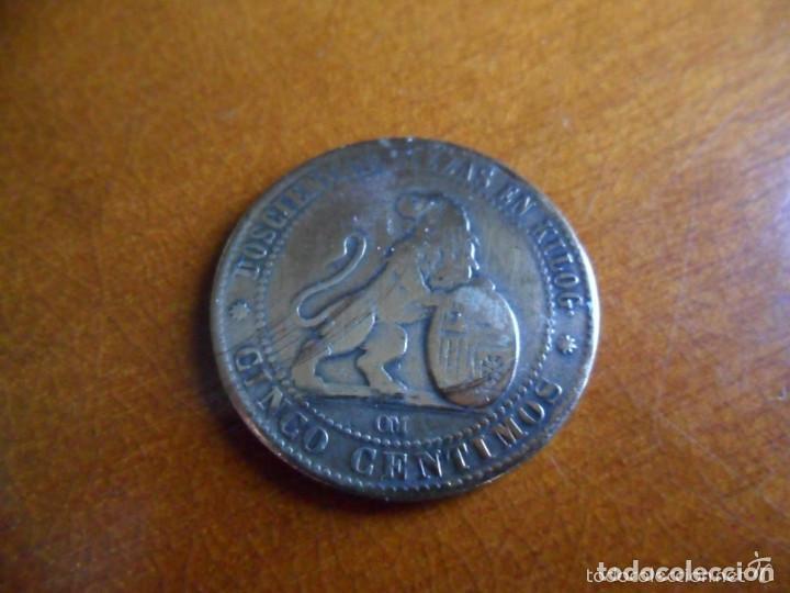 Monedas de Espa&ntilde;a: MONEDA EN COBRE 5 C&Eacute;NTIMOS 1870 - Foto 4