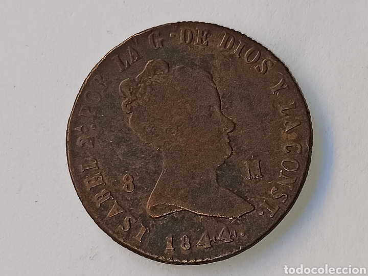Monedas de Espa&ntilde;a: 8 Maraved&iacute;s 1844 Jubia - Foto 1