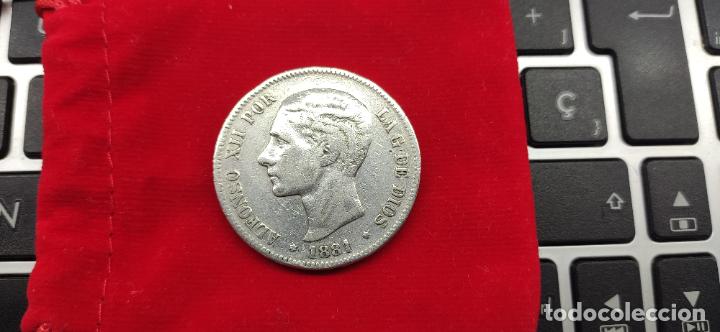 Monedas de Espa&ntilde;a: Moneda de Alfonso XII 1881 5 pts - Foto 3