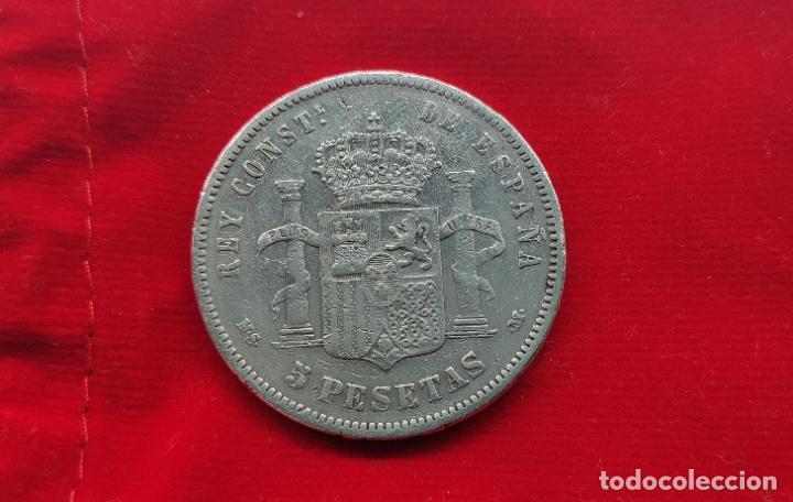 Monedas de Espa&ntilde;a: Moneda de Alfonso XII 1881 5 pts - Foto 4