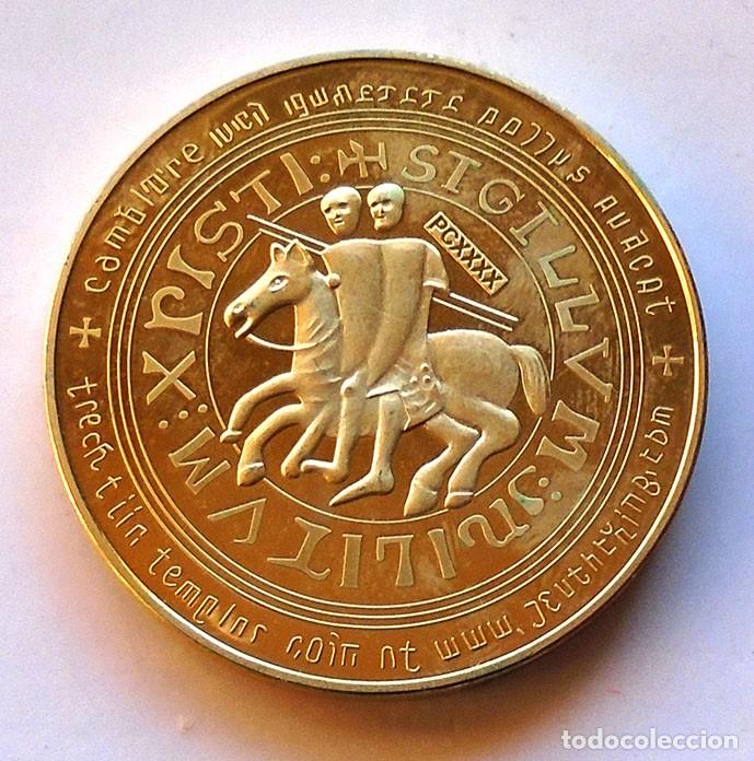 Monedas de Espa&ntilde;a: MONEDA DE LOS CABALLEROS TEMPLARIOS . DORADA - Foto 2