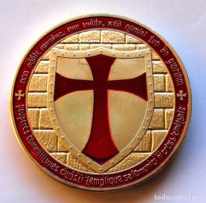 Monedas de Espa&ntilde;a: MONEDA DE LOS CABALLEROS TEMPLARIOS . DORADA - Foto 1