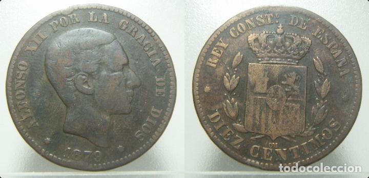Monedas de Espa&ntilde;a: MONEDA DE ALFONSO XII 10 C&Eacute;NTIMOS 1879 - Foto 1