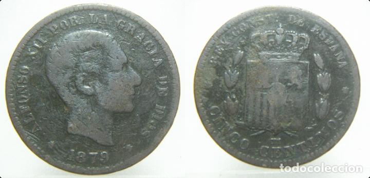 Monedas de Espa&ntilde;a: MONEDA DE ALFONSO XII 5 CENTIMOS DE 1879 - Foto 1