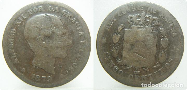 Monedas de Espa&ntilde;a: MONEDA DE ALFONSO XII 5 CENTIMOS DE 1879 - Foto 1