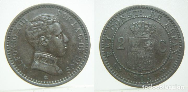 Monedas de Espa&ntilde;a: MONEDA DE ALFONSO XIII 2 CENTIMOS DE 1904 * 04 - Foto 1