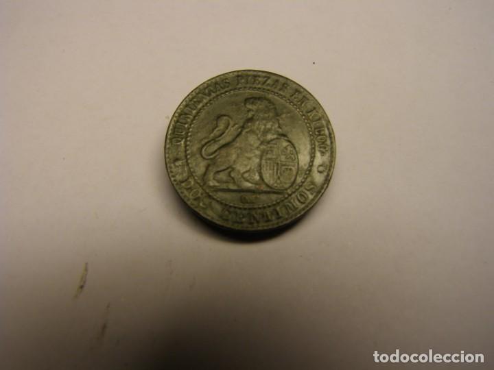 Monedas de Espa&ntilde;a: Moneda 2 c&eacute;ntimos Gobierno provisional, a&ntilde;o 1870. - Foto 4