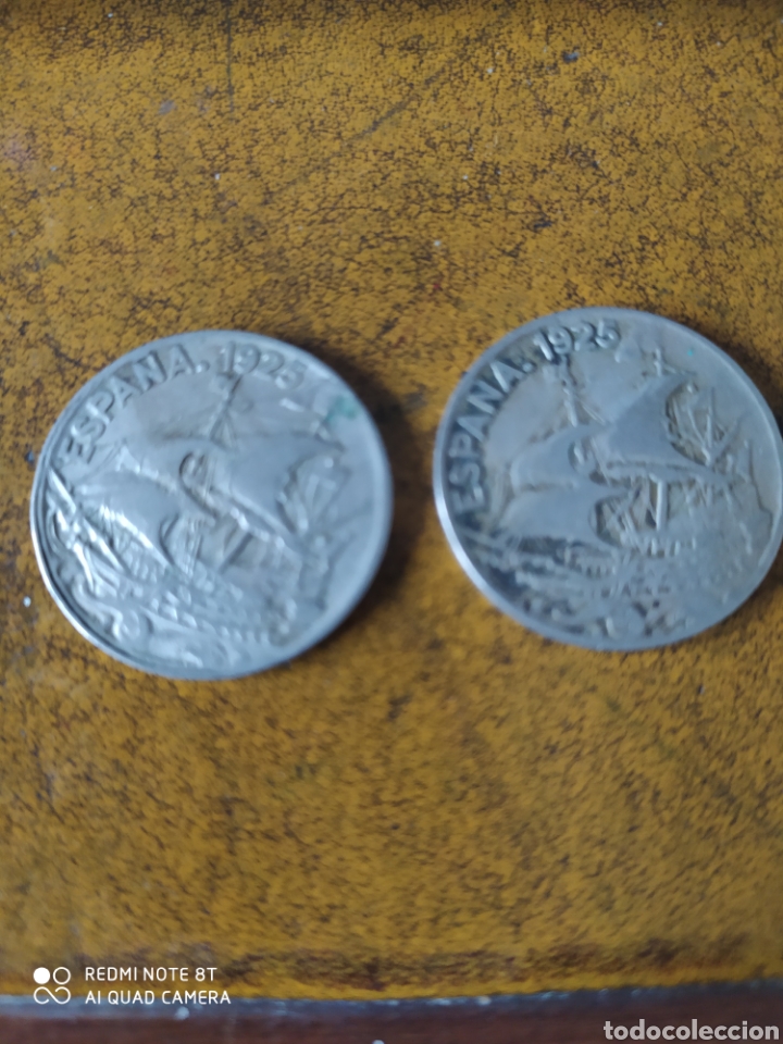 Monedas de Espa&ntilde;a: Par de 25 c&eacute;ntimos 1925 ALFONSO XIII - Foto 1