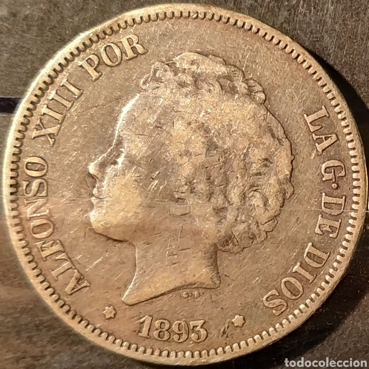 Monedas de Espa&ntilde;a: Alfonso XIII PGL - 5 pts - Foto 1