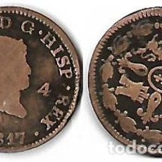 Monedas de España: BONITOS 4 MARAVEDIS FERNANDO VII 1817 CECA JUBIA