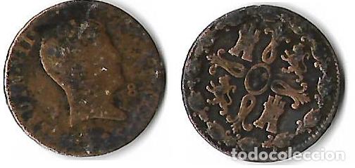 Monedas de Espa&ntilde;a: FERNANDO VII 8 MARAVED&Iacute;S 1825 CECA JAVIA - Foto 1