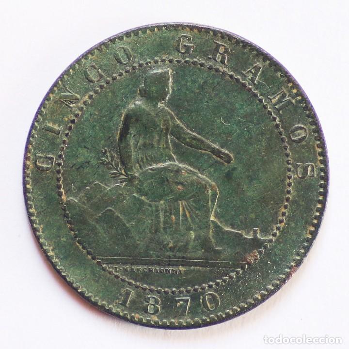 Monedas de Espa&ntilde;a: 5 CENTIMOS 1870