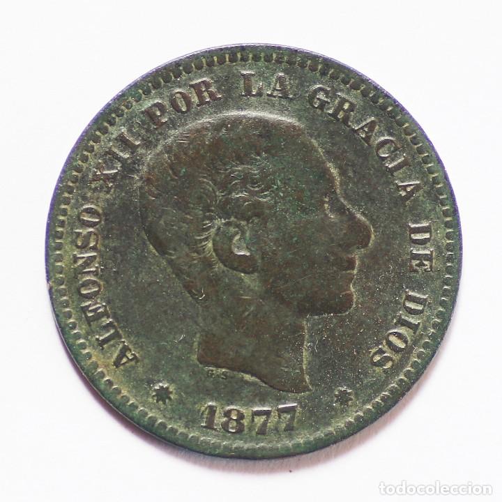 Monedas de Espa&ntilde;a: 5 CENTIMOS 1877 ALFONSO XII - Foto 1