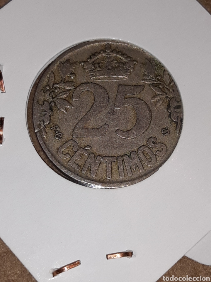 Monedas de Espa&ntilde;a: Moneda 25 cms Espa&ntilde;a 1925 - Foto 2