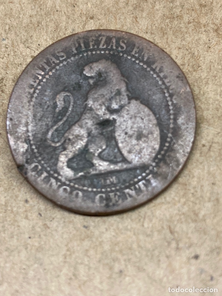 Monedas de Espa&ntilde;a: Moneda 1872 cinco c&eacute;ntimos - Foto 1