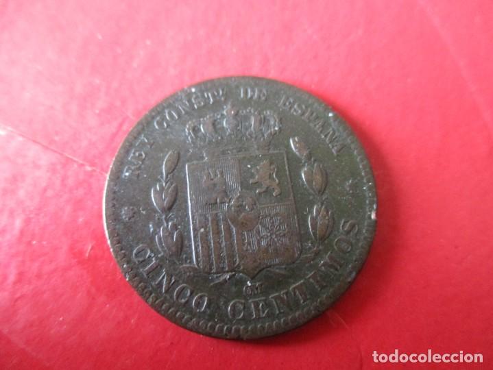 Monedas de Espa&ntilde;a: Alfonso XII. 5 centimos. 1878 - Foto 2