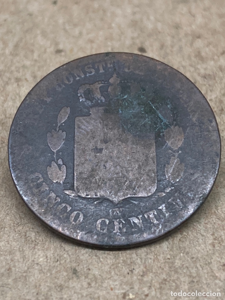 M&uuml;nzen von Spanien: Moneda 1878 cinco c&eacute;ntimos