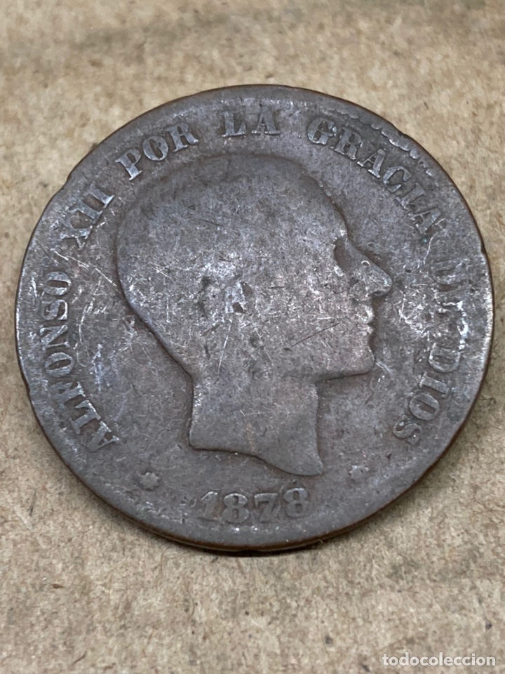 Monedas de Espa&ntilde;a: Moneda diez c&eacute;ntimos 1878 - Foto 1