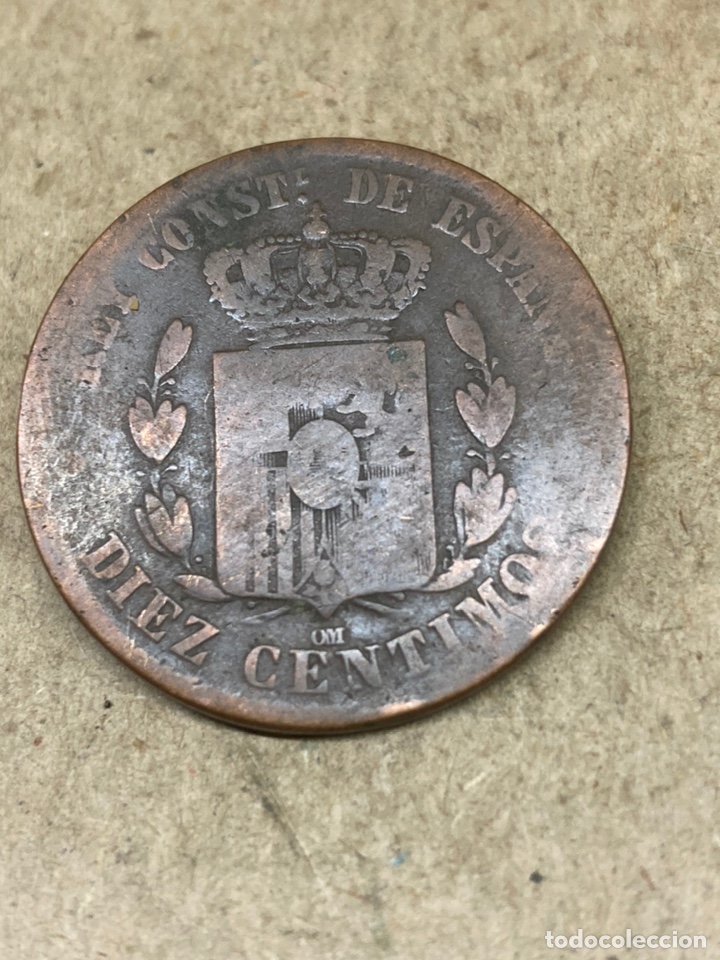 Monedas de Espa&ntilde;a: Moneda diez c&eacute;ntimos 1879 - Foto 2
