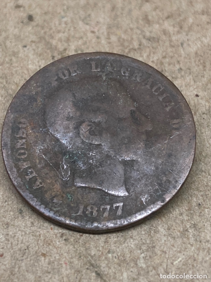 M&uuml;nzen von Spanien: Moneda 5centimos 1877
