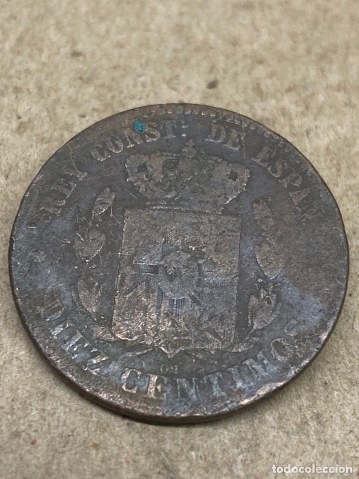 Monedas de Espa&ntilde;a: Moneda diez c&eacute;ntimos 1879 - Foto 2